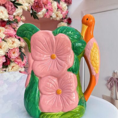 Vaso pellicano e fiori