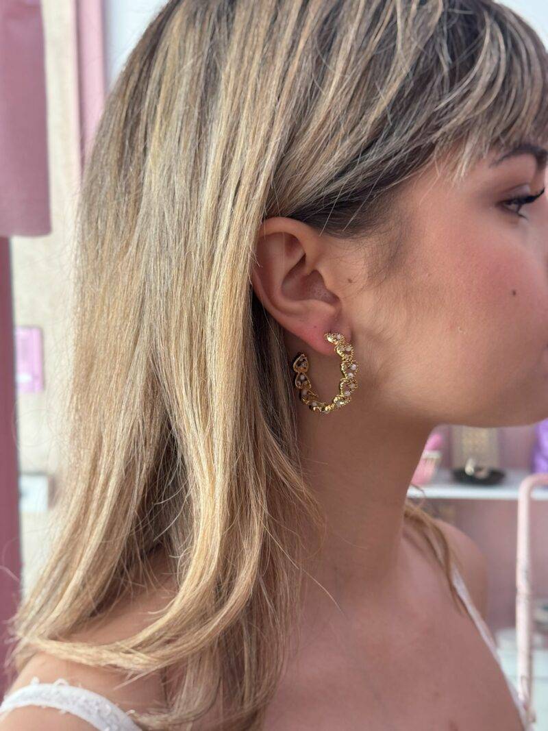 Orecchini heart hoop - immagine 3