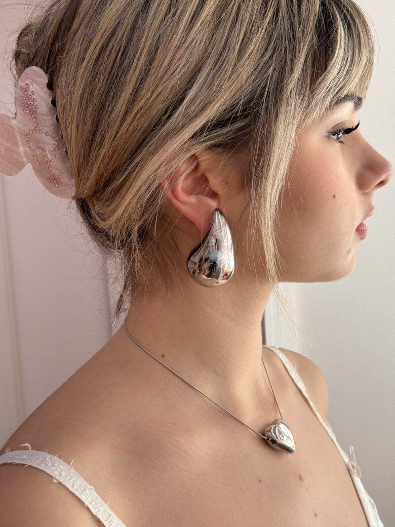 Orecchini goccia XL oro/argento - immagine 2