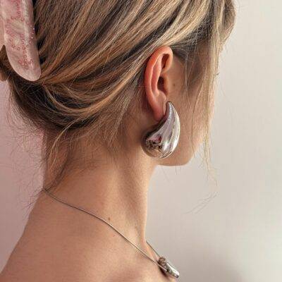 Orecchini goccia XL oro/argento