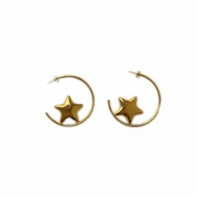 Orecchini star hoop